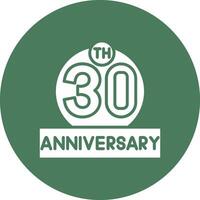 30th Outline Graphic Design vector