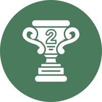 2nd Prize Thin Line Design vector