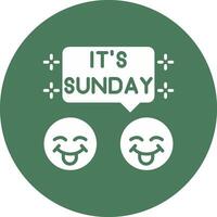 Sunday Crisp Flat Art vector