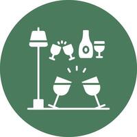 Wine glasses Pop Color Style vector