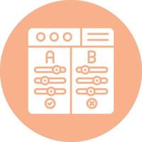 Ab Testing Thin Line Design vector