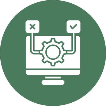 software pruebas brillante plano elemento vector