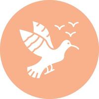 Bird Mono Icon Symbol vector