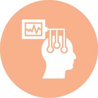 Electroencephalogram Gradient Style Icon vector