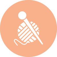 Knitting High Contrast Graphic vector