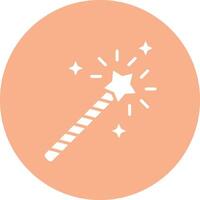 Magic Wand Minimal Outline Artwork vector