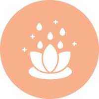 Lotus Flower Shadowed Icon Style vector