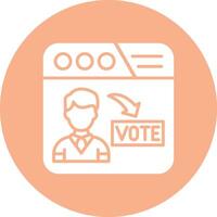 Online Voting Muted Tone vector