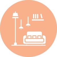 Sofa Clean Grid Icon vector