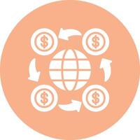 World Financial Wireframe Illustration vector