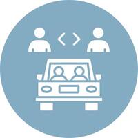 Car Sharing Color Block Design vector