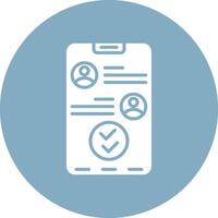 Double Check Outlined App Visual vector