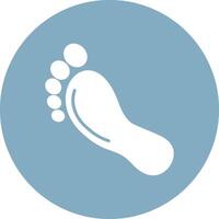 Footprint 3D Styled Symbol vector