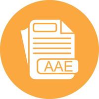 AAE File Format Shadowed Icon Style vector