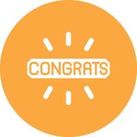 Congrats Lined Visual Concept vector