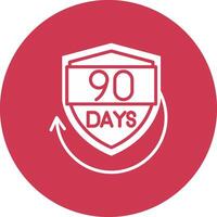 90 Days Sleek Graphic Mark vector