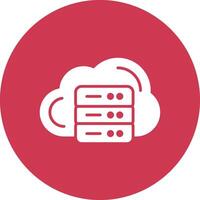 Cloud Database Stylized Tech Element vector