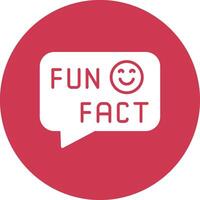 Fun Fact Solid Fill Design vector