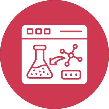 Virtual Lab Solid Fill Design vector
