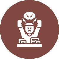 Angry Minimal Concept Visual vector