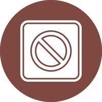 Blocked Subtle Shadow Icon vector