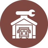 Garage Lined Visual Concept vector