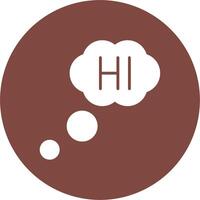 Hi Smooth Gradient Icon vector