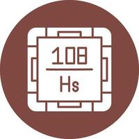 Hassium Handcrafted Digital Icon vector