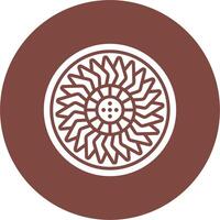 Mandala Bold Web Icon vector