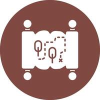 Treasure Map Thin Line Design vector