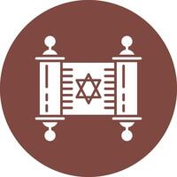 Torah Playful Line Icon vector