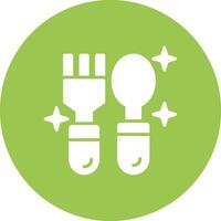 Baby Cutlery Playful Line Icon vector