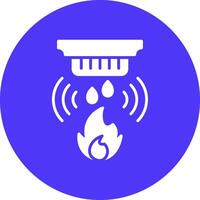 Fire Detector Thin Line Design vector