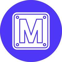 Letter M Isometric Art vector