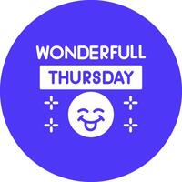 Thursday 3D Styled Symbol vector
