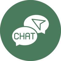 Chat Clean Grid Icon vector