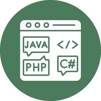 coding language Neon Graphic Style vector