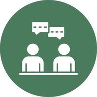 Discussion Interactive Icon Badge vector