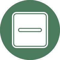 Minus Subtle Shadow Icon vector