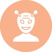 Alien Mask Interactive Icon Badge vector