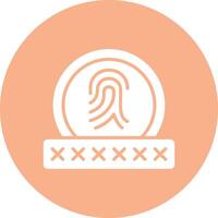 Biometric Recognition Crisp Flat Art vector