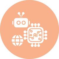 Chip Shadowed Icon Style vector