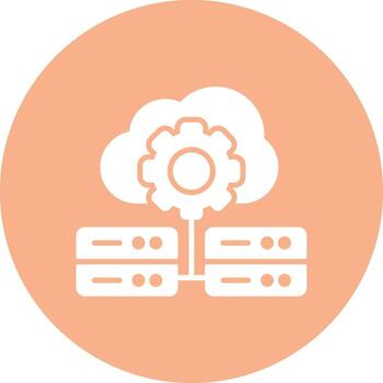 Cloud Server Web Interface Symbol vector
