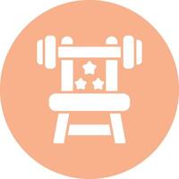 Gym Machine Rounded Line Illustration vector