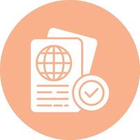 Passport Control Shadowed Icon Style vector