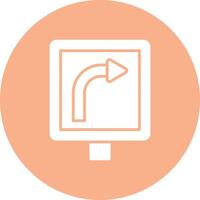 Right Bend Web Ready Graphic vector