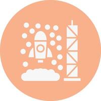 Rocket Launch Playful Line Icon vector