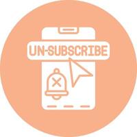Unsubscribe Modular UI Graphic vector