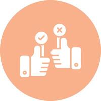 Yes Or No Shadowed Icon Style vector