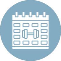 Calender Sleek Graphic Mark vector